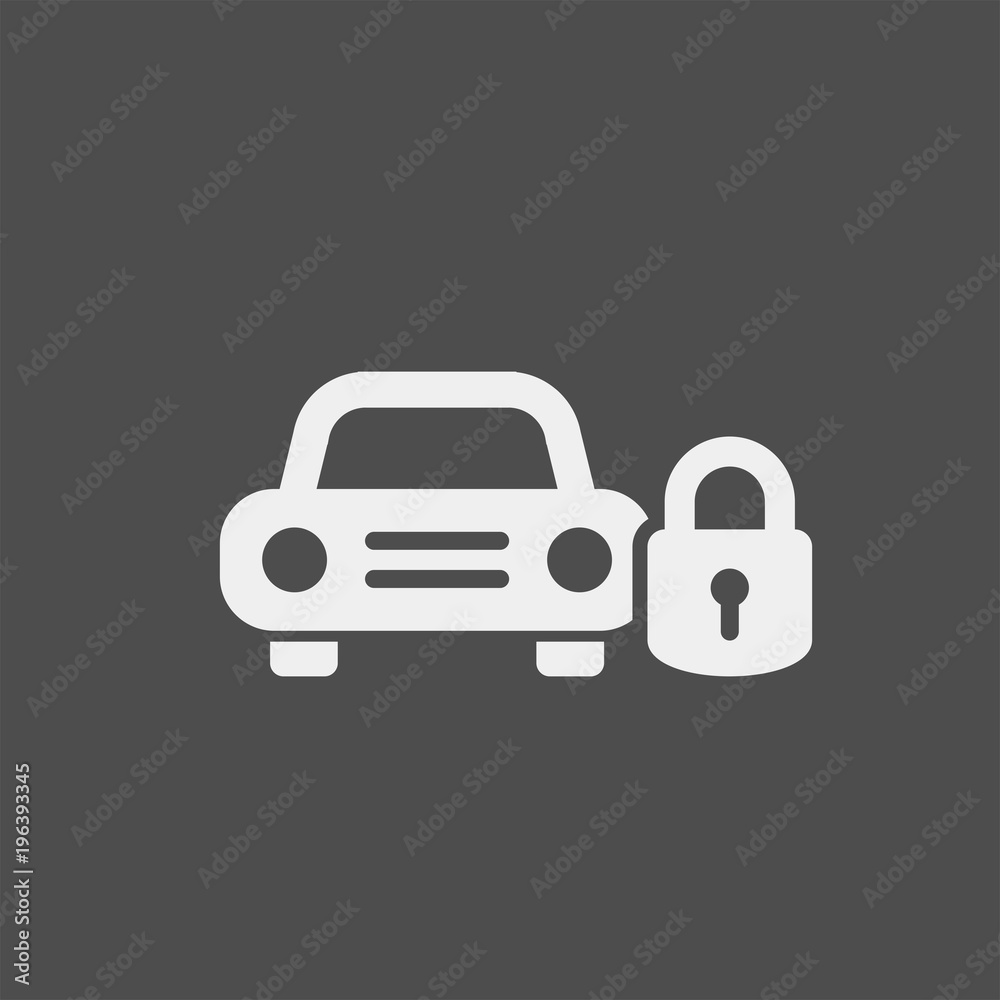 Auto protection flat vector icon. Auto signaling flat vector icon Auto protection flat vector icon. Auto signaling flat vector icon