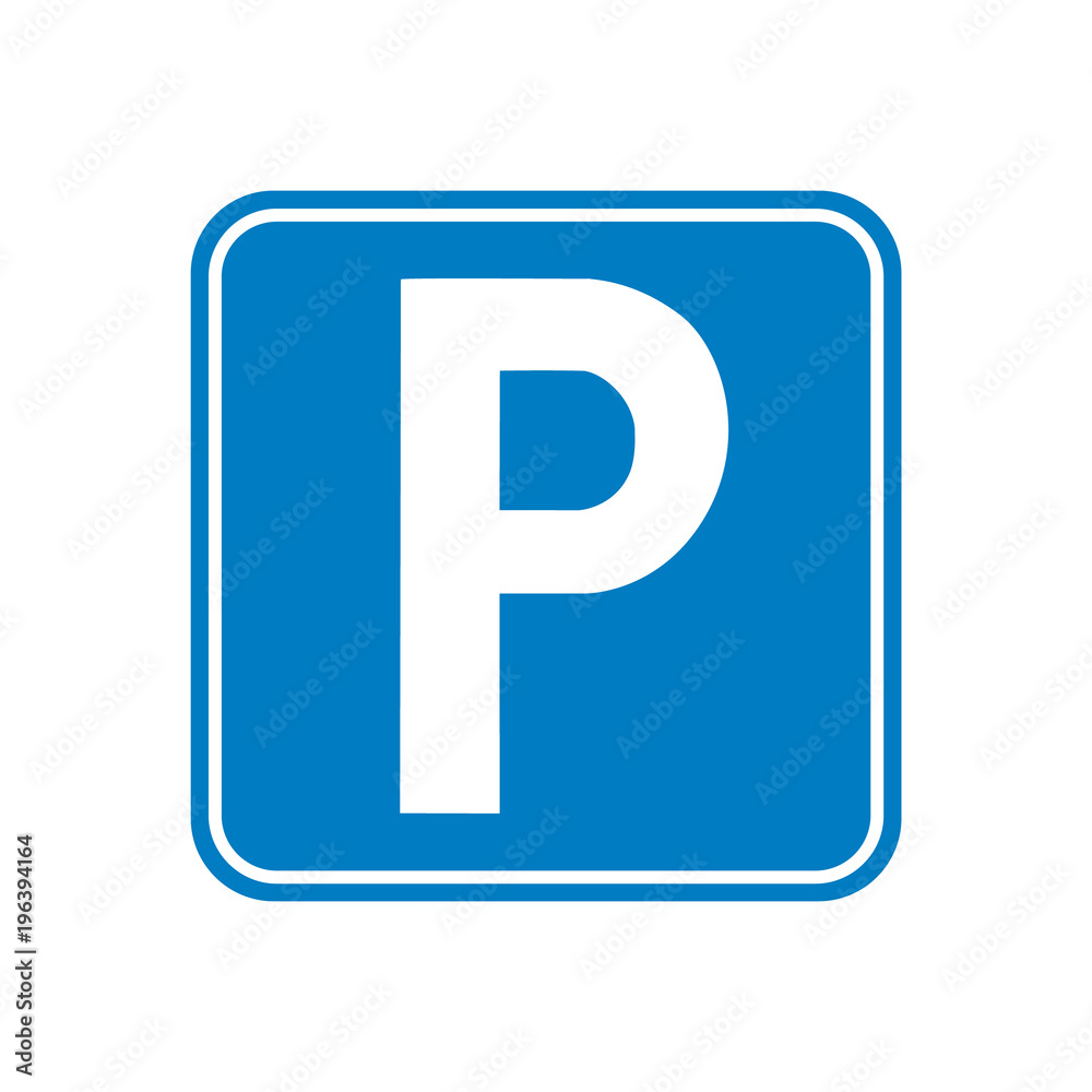 Vector illustration. Parking car vehicle area sign icon. Parking road sign Vector illustration. Parking car vehicle area sign icon. Parking road sign