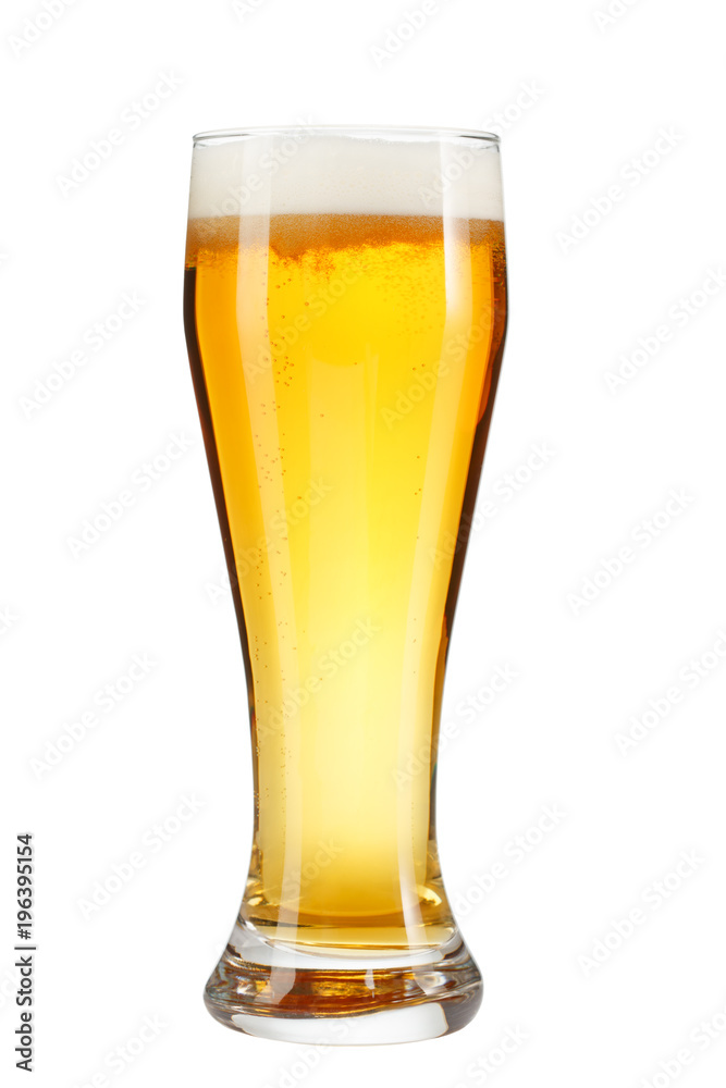 glass of beer isolated on white background. glass of beer isolated on white background.