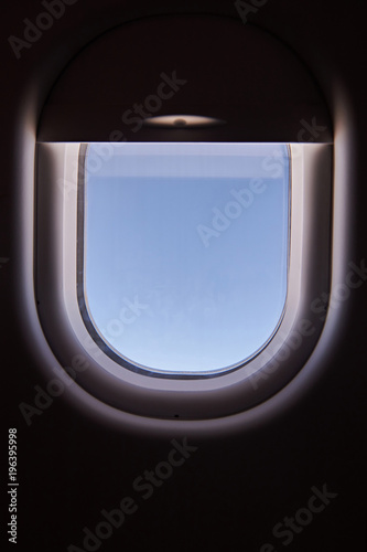 Half closed air plane window