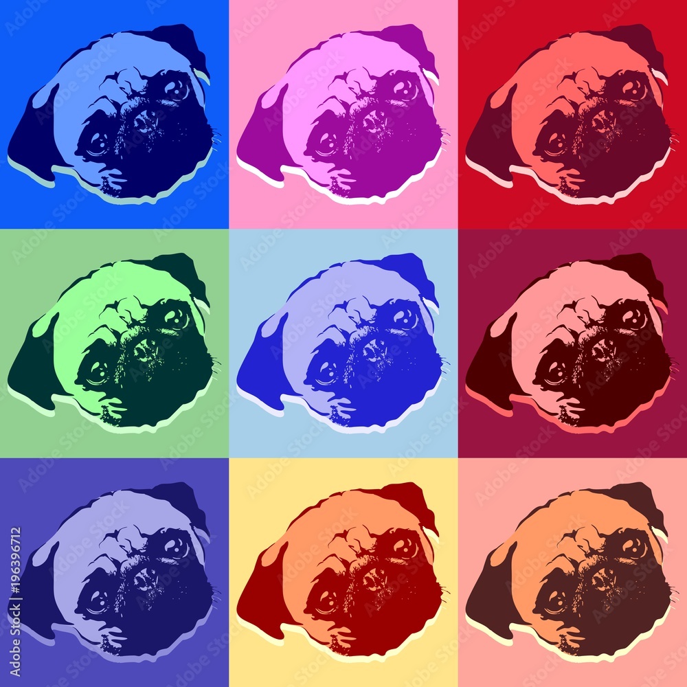Pug Puppy Dog PopArt Vector
Pug Puppy Dog PopArt Vector