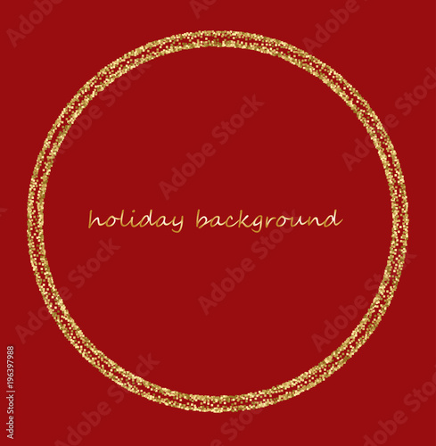 Abstract glow golden circle frame. Luxury vector for your design