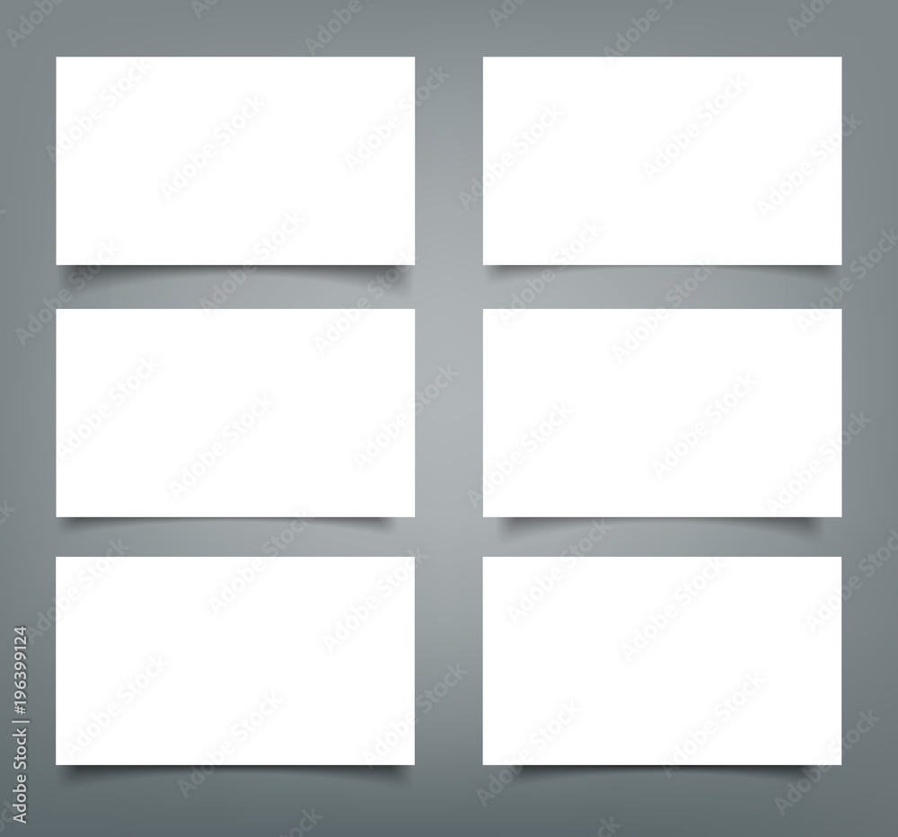 Set of Business card blank with shadow mockup cover template Set of Business card blank with shadow mockup cover template