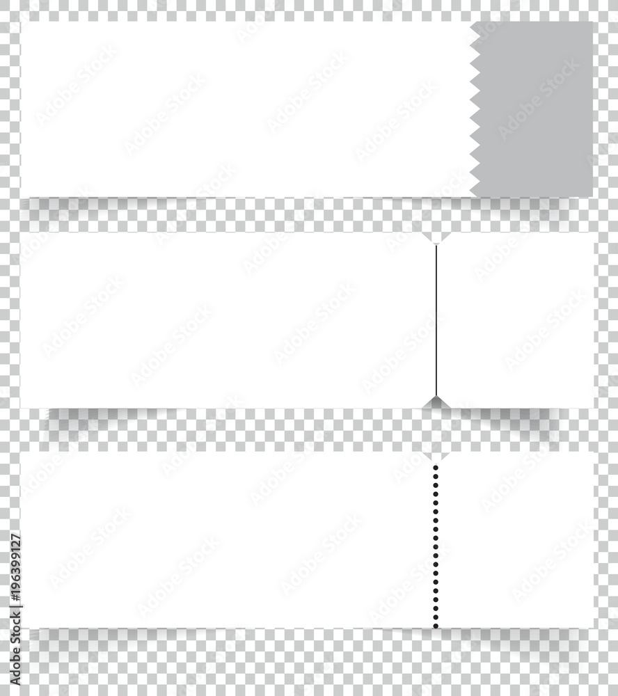 Blank event concert ticket mockup template. Concert, party or festival