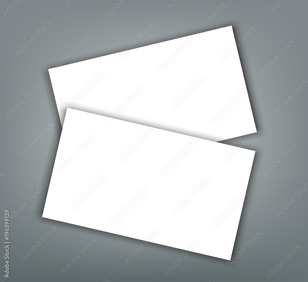 Business card blank with shadow mockup cover template Business card blank with shadow mockup cover template