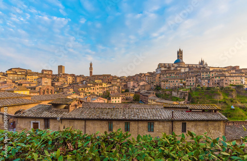 Siena (Italy) - The wonderful historic center of the famous city in Tuscany region, central italy, declared by UNESCO a World Heritage Site.