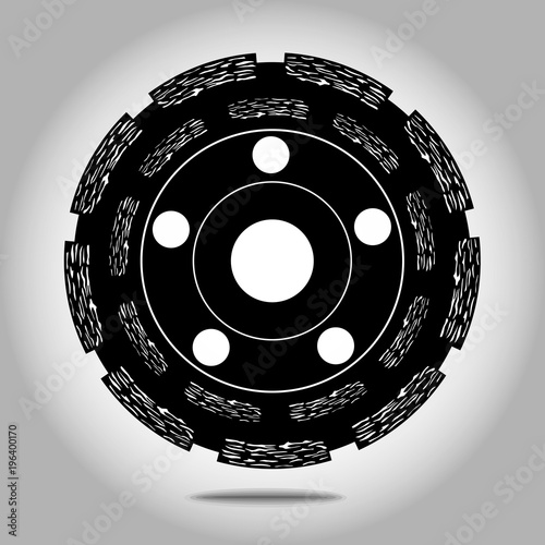 Grinding wheel for glass processing vector eps 10