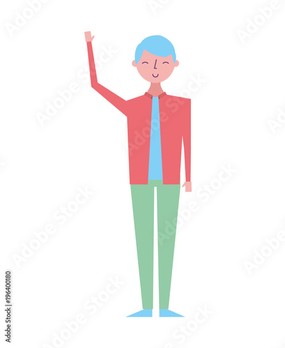 young people male man in casual clothes vector illustration