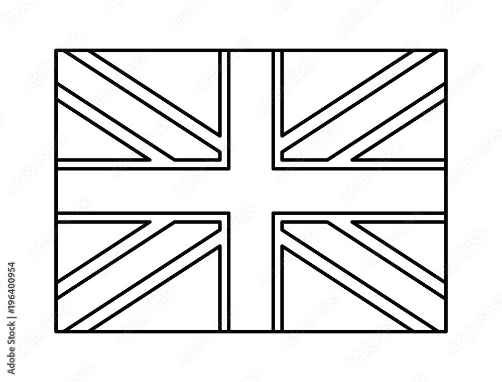 flag of united kingdom over white background, vector illustration flag of united kingdom over white background, vector illustration