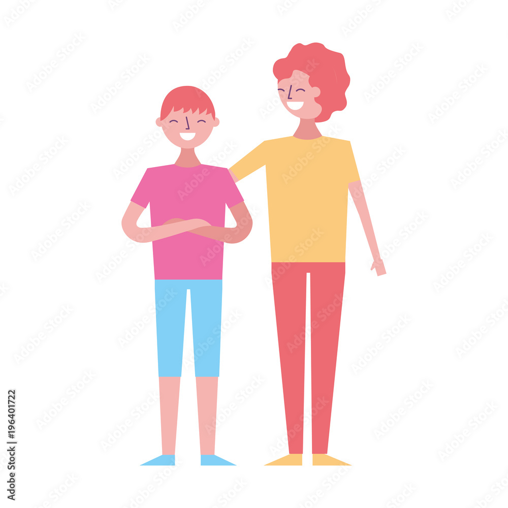 people male character men friends vector illustration