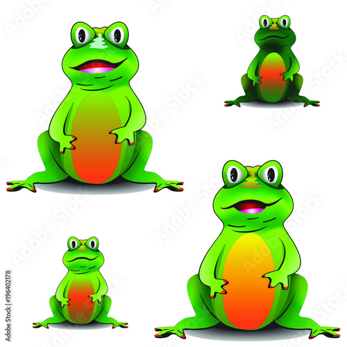 Cute, cartoon frogs