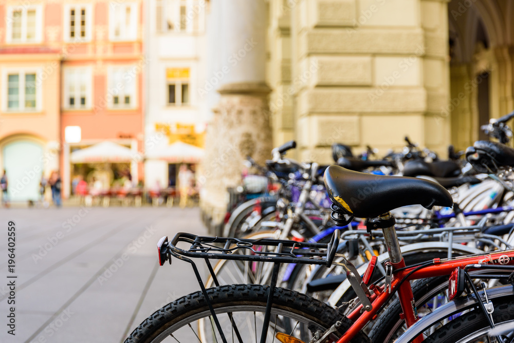 Bicycles at Graz city square
