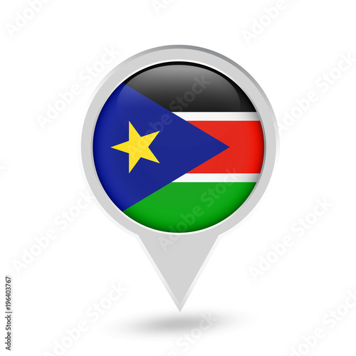 South Sudan Flag Round Pin Icon Free Download South Sudan Flag Round Pin Icon - GFXLoad