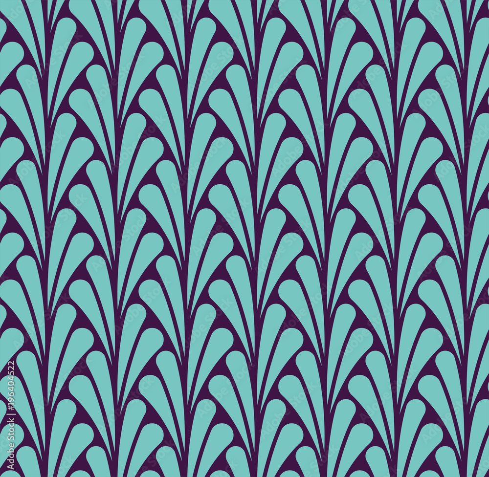 Abstract Floral Seamless Art Deco Pattern. Stylish antique background.