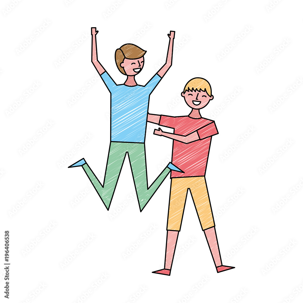 people male character men friends vector illustration drawing color design people male character men friends vector illustration drawing color design
