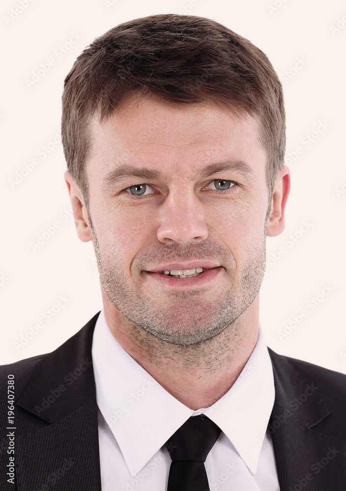 Portrait of a handsome business man isolated on white. Portrait of a handsome business man isolated on white.