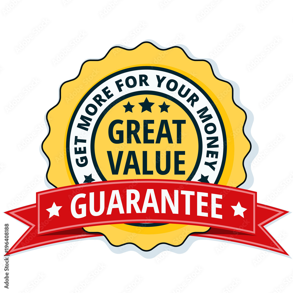 Great Value label illustration Great Value label illustration