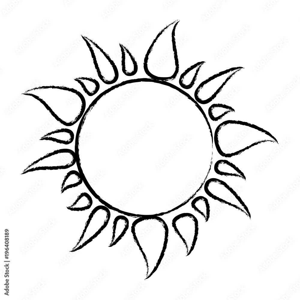 sketch of sun shape icon over white background, vector illustration sketch of sun shape icon over white background, vector illustration