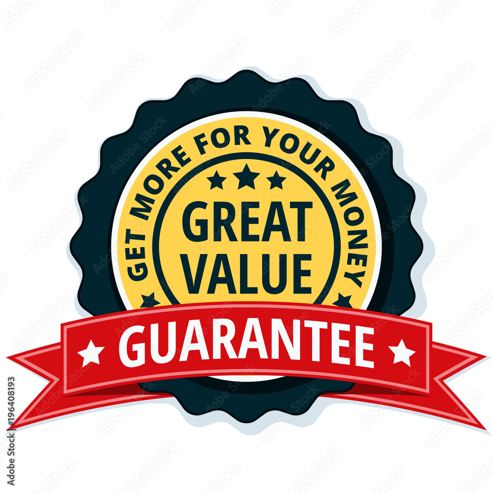 Great Value label illustration Great Value label illustration