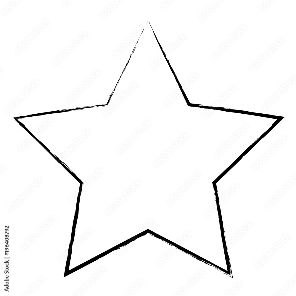 sketch of star shape icon over white background, vector illustration sketch of star shape icon over white background, vector illustration