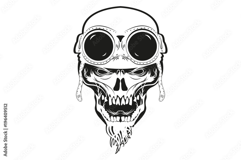 kull in helmet and glasses. vector illustration kull in helmet and glasses. vector illustration