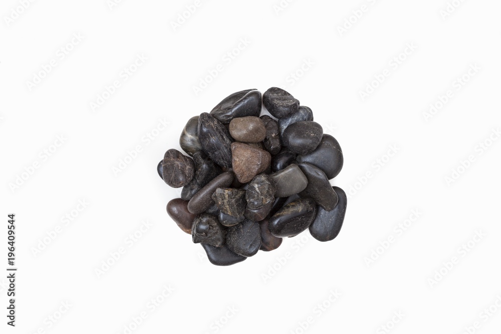 A studio shot of a pile of small pebbles A studio shot of a pile of small pebbles
