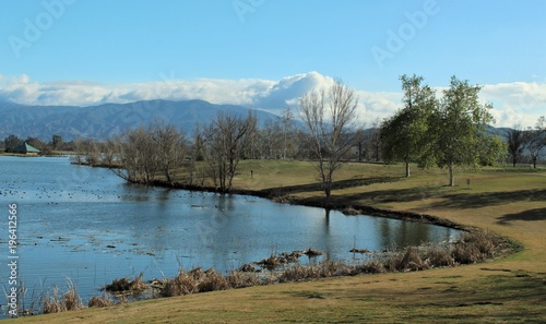 Idyllic Lake at Prado Regional Park, Chino, California