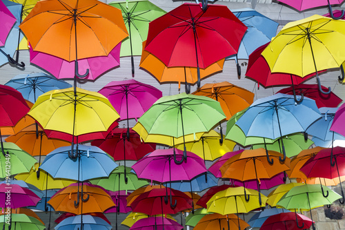 many umbrellas