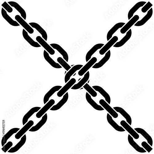Two crossed chains