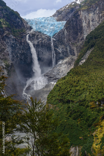 Ventisquero Colgante  Hanging Glacier  of Queulat National Park  Chile