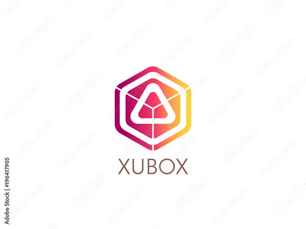 abstract geometric triangle in hexagonal cube box logo icon for corporate business, apps, data technology. letter Y symbol template Vector illustration. abstract geometric triangle in hexagonal cube box logo icon for corporate business, apps, data technology. letter Y symbol template Vector illustration.