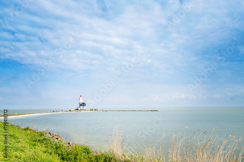 Leuchtturm an der Küste von Holland, IJsselmeer, Marken photo