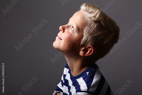 Caucasian school boy