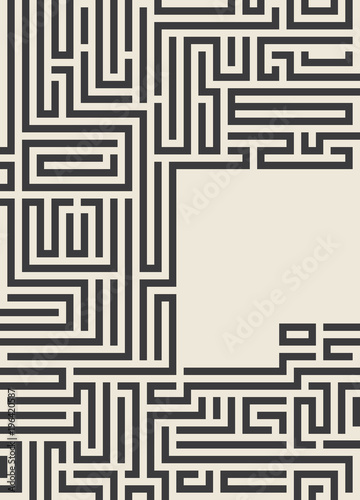 maze vintage background design elements advertising flyer01