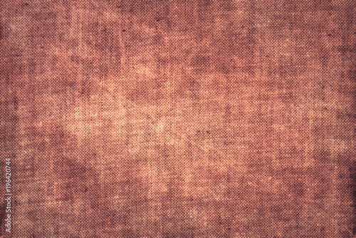 Scratched coarse old burlap rusty pink red natural canvas sacking fabric texture