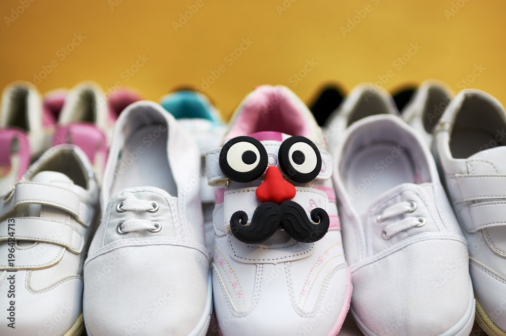 pile of children's shoes