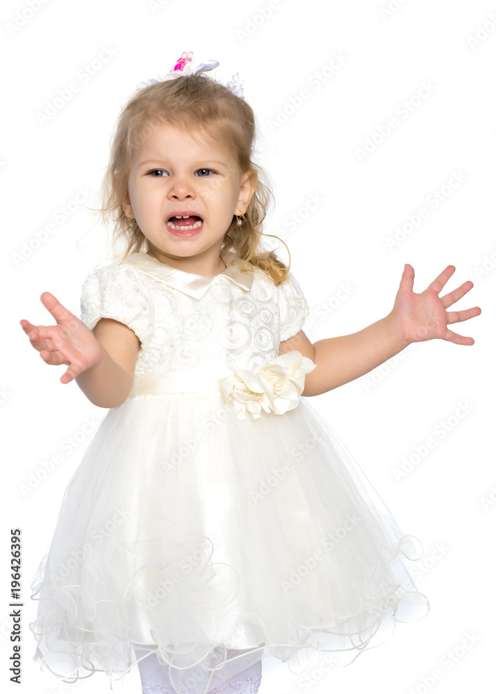 The little girl claps her hands. The little girl claps her hands.