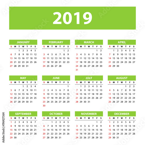 Calendar 2019