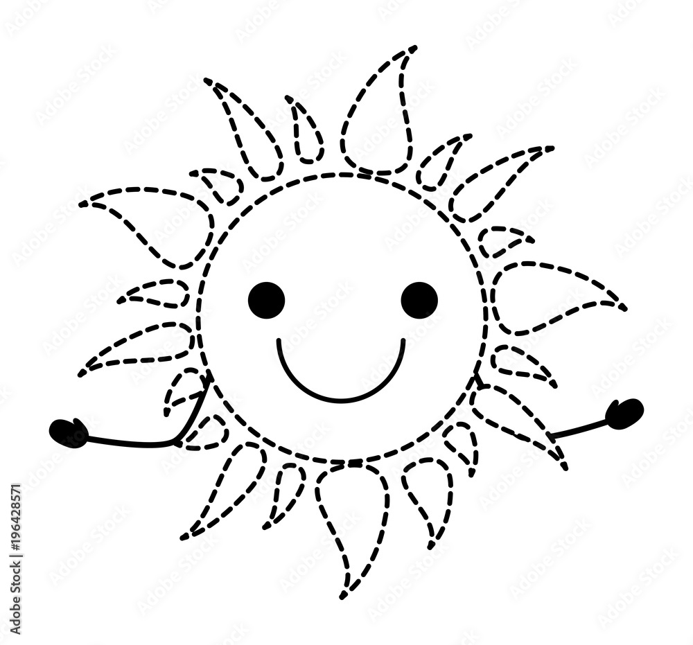kawaii excited sun icon over white background, vector illustration kawaii excited sun icon over white background, vector illustration