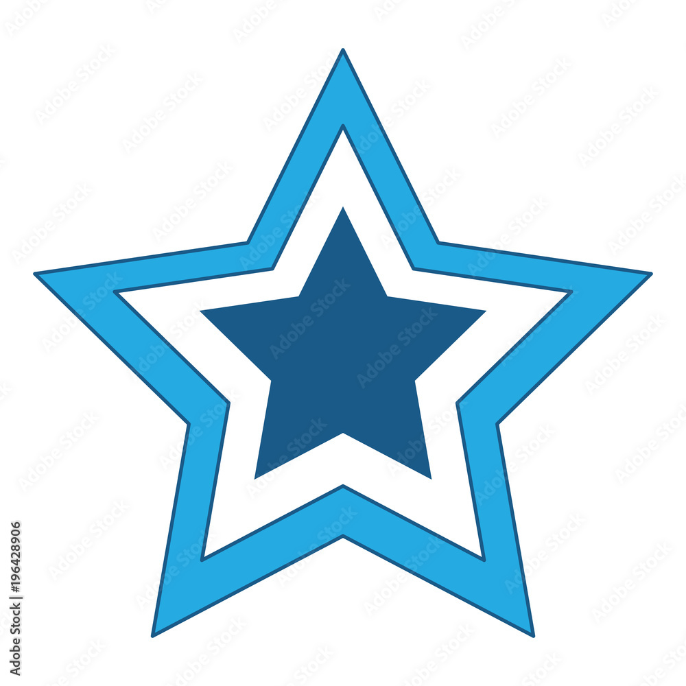 star shape icon over white background, blue shading design. vector illustration star shape icon over white background, blue shading design. vector illustration