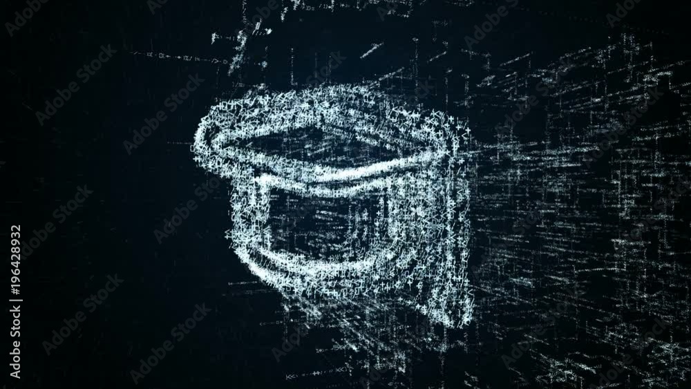Science logo, design consisting of digit code and symbol. Abstract ...