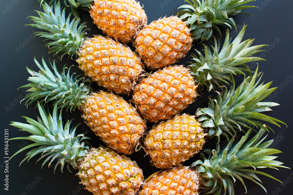 Ripe Whole Juicy Fruit Pine Apple Healthy Food Ripe Whole Juicy Fruit Pine Apple Healthy Food