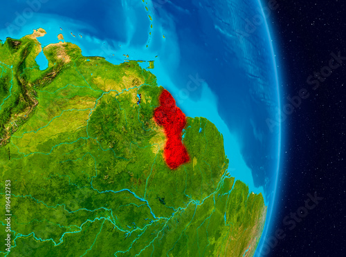 Guyana from space