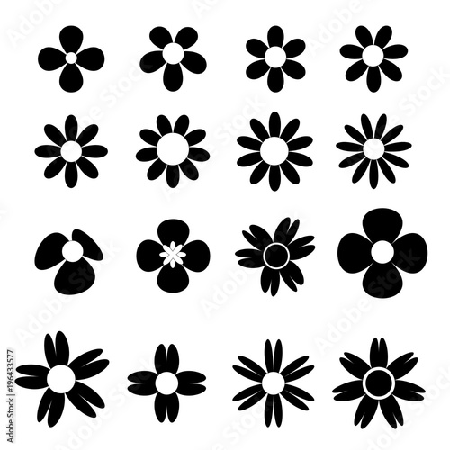 Flower icon on white background