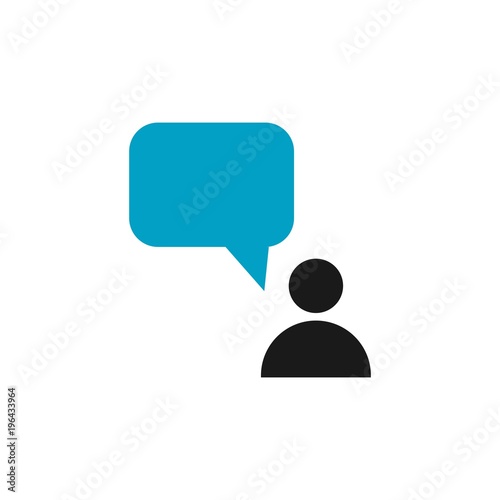 Human Message Icon Vector Template Design