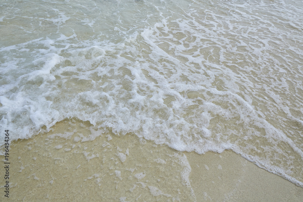 Wave of the sea on the sand beach Wave of the sea on the sand beach