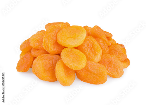 Dried pitted apricots  isolated