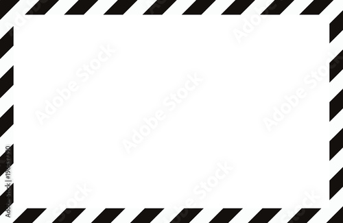 White Warning pattern frame