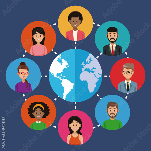 People around the world vector illustration graphic design