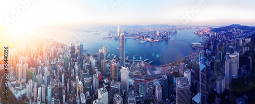 Hong Kong City view from sky